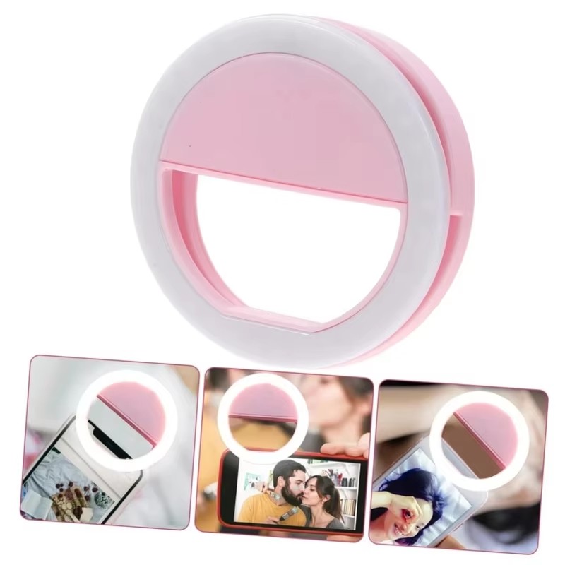 Photography Lighting Indoor - 1～4個 LEDセルフィーリングライト 携帯電話用三段階調光ライト USB充電式 ポータブルビューティーフラッシュ フォトビューティーライト