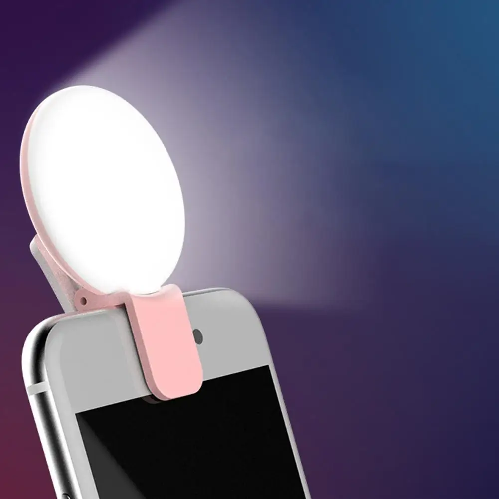 Photography Lighting Indoor - 携帯電話 LED Selfie リングライトポータブルミニ耐久性のある実用的な 3 ストップ調光サークル写真クリップ補助光