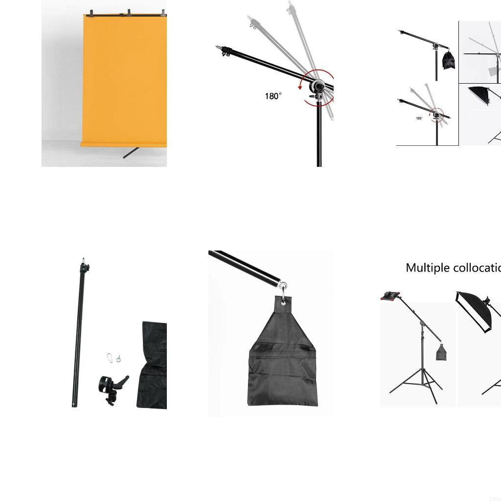 Photography Lighting Weight Bags - 193A スタジオ照明ブームアーム、ウェイトバッグ付き、オーバーヘッドショット用に 76 ～ 135cm まで延長可能