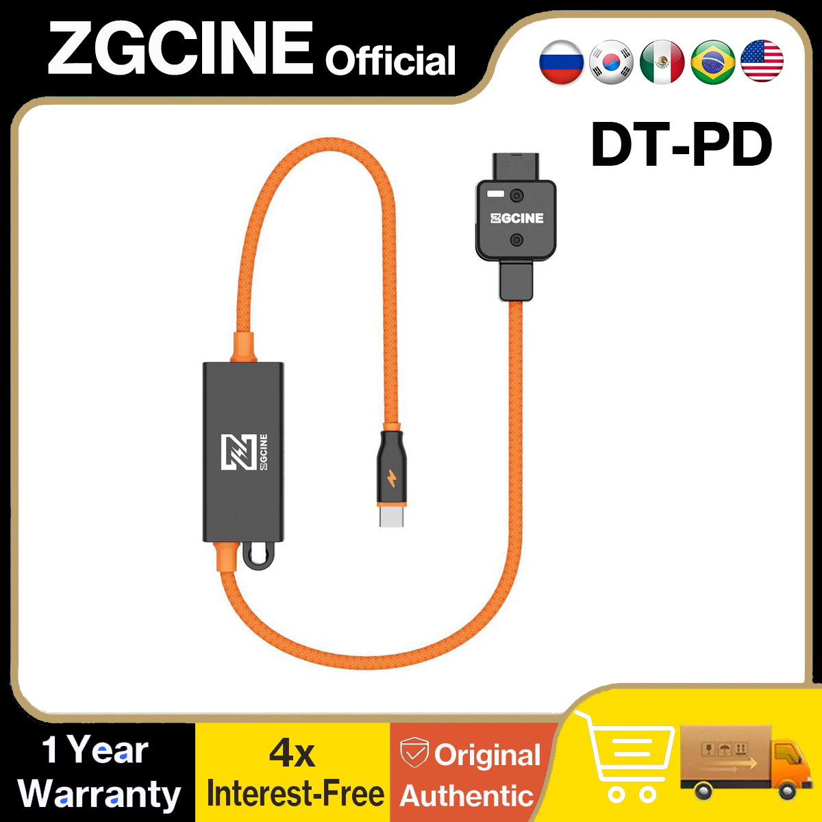 V Mount Battery - ZGCINE DT-PD 20インチ D-Tap to USB-C