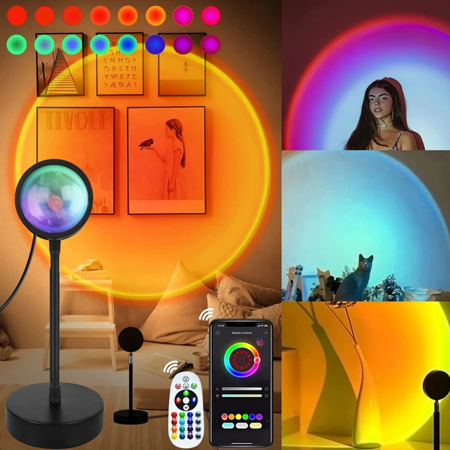 Photography Lightning - スマートサンセットランプ Tuya LED ナイトライト USB RGB