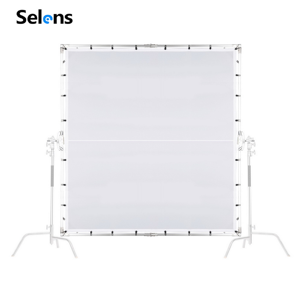 Photography Lighting Product - セレンズ折りたたみ式1.5/2/2.4Mソフトライトスクリーンフラッグボードバタフライフレーム（ビデオ撮影、映画、舞台、広告撮影用）