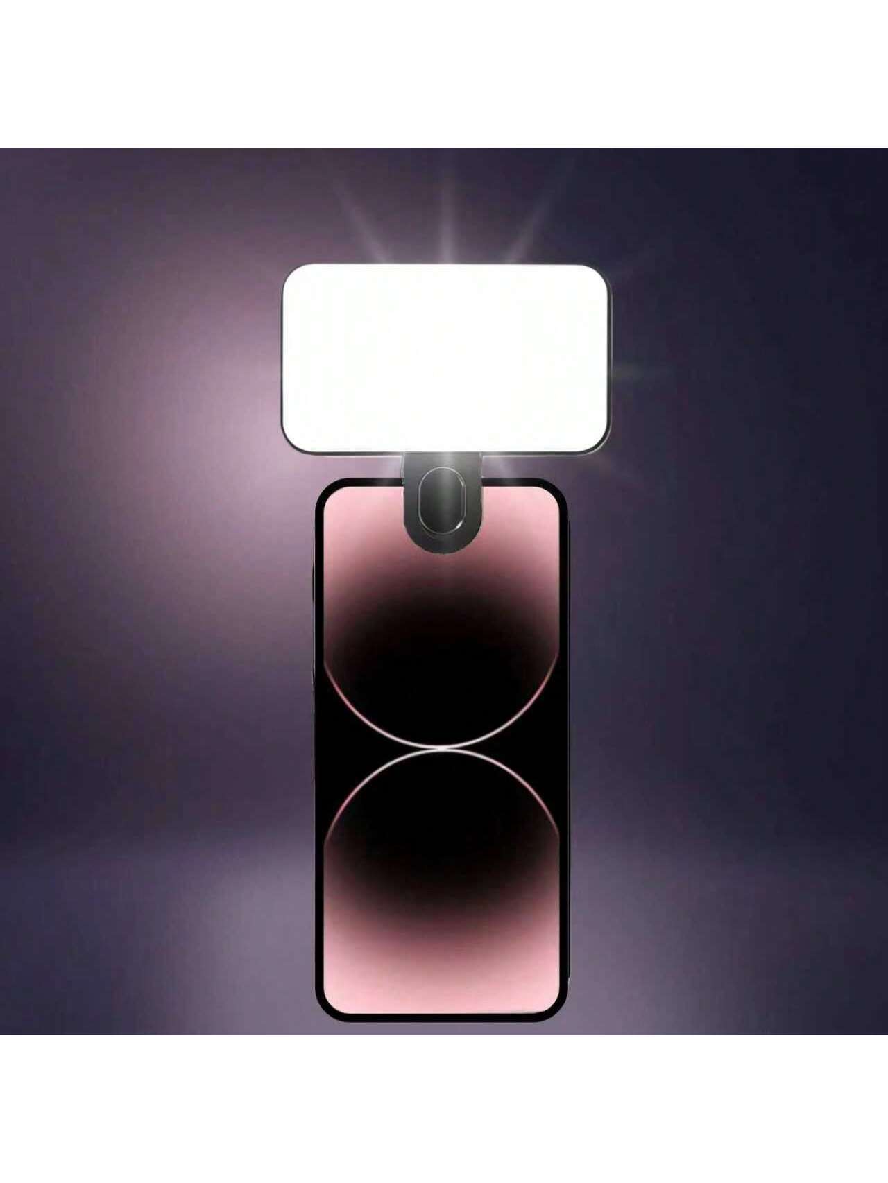 Photography Lighting Indoor - ミニクリップ式自撮りリングライト、充電式LEDスマホ用フィルライト、調光可能、Vlog、メイクアップ、ライブ配信、ビデオ通話、旅行、クリスマスプレゼントに最適