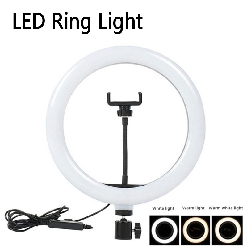 Photography Lighting Product - 16/26/33cm自撮りリングライト写真撮影用フィルライトLEDリングランプ、スマホ動画撮影、ライブ配信、自撮り用フィルライト