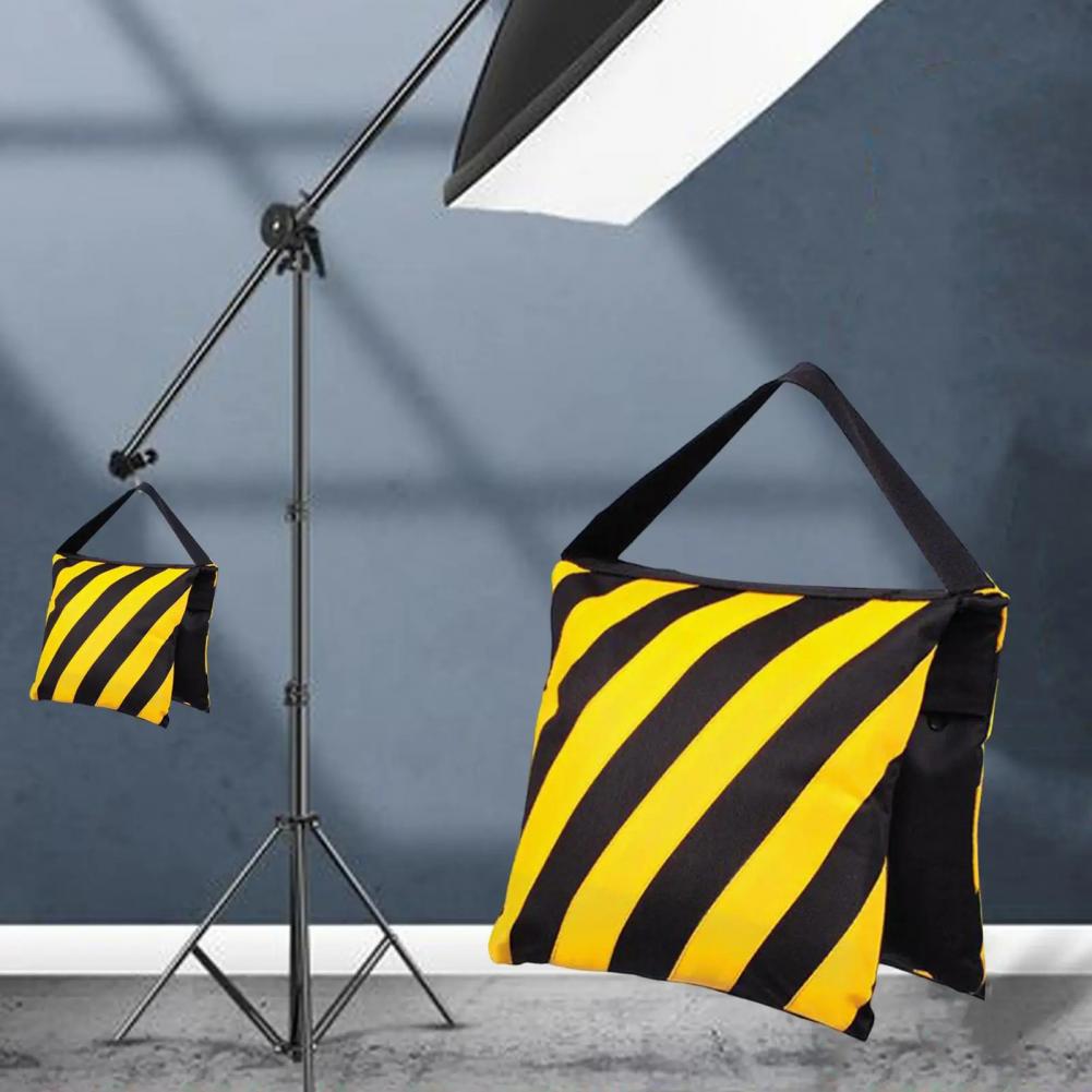 Photography Lighting Weight Bags - ストライプ柄写真撮影用サンドバッグ、ヘビーデューティー、空のサドルバッグ、ライトスタンド、ビデオスタジオ、写真三脚、テント、傘ベース、ウェイトバッグ