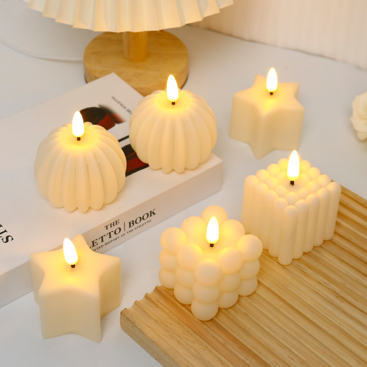 LEDキャンドルキューブ 結婚式、誕生日、クリスマスデコレー - Lighting In Photography のレビューと価格