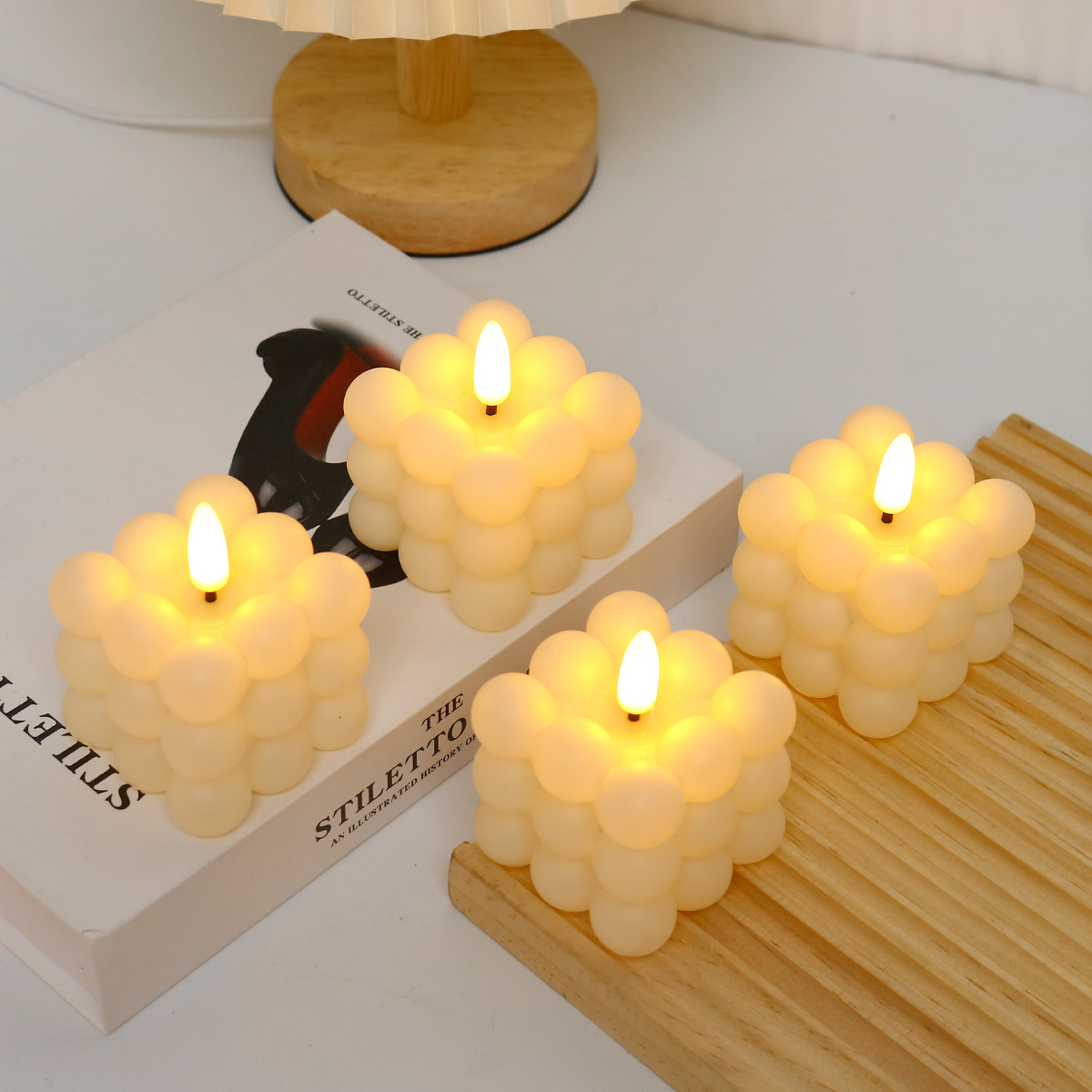 LEDキャンドルキューブ 結婚式、誕生日、クリスマスデコレー - Lighting In Photography のレビューと価格