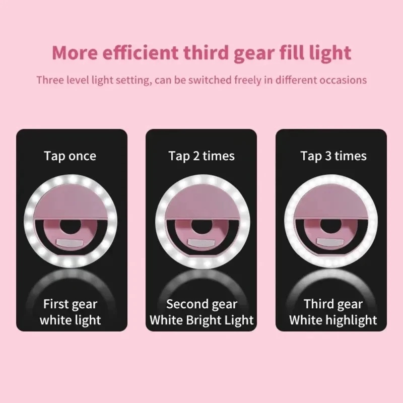 1～4個 LEDセルフィーリングライト 携帯電話用三段階調光 - Photography Lighting Indoor のレビューと価格