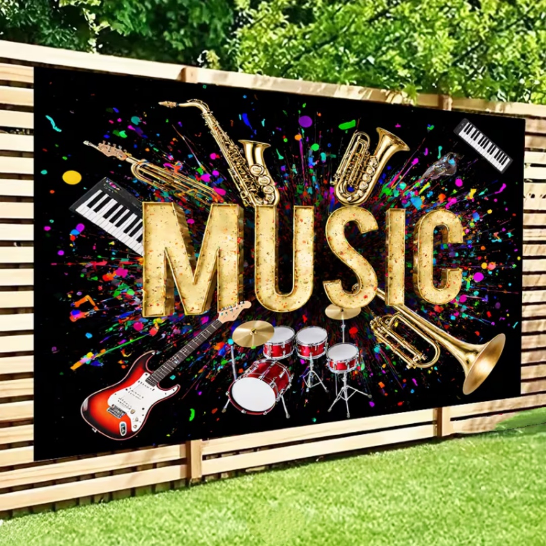 鮮やかな音楽テーマグリッターパーティー装飾背景夢のような芸術 - Photography Lighting And Background のレビューと価格