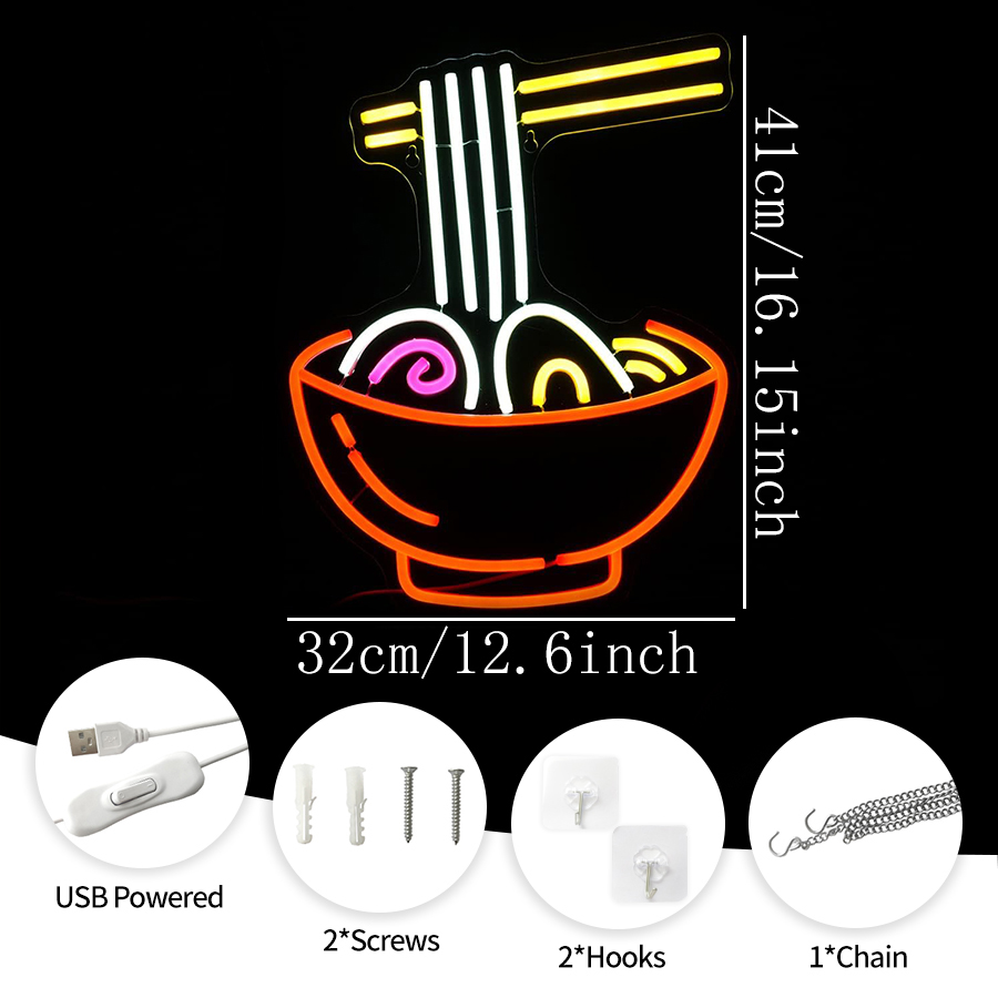 パスタネオンサイン 壁飾り用 LEDビジネスサイン ネオンラ - Photography Lighting For Food のレビューと価格