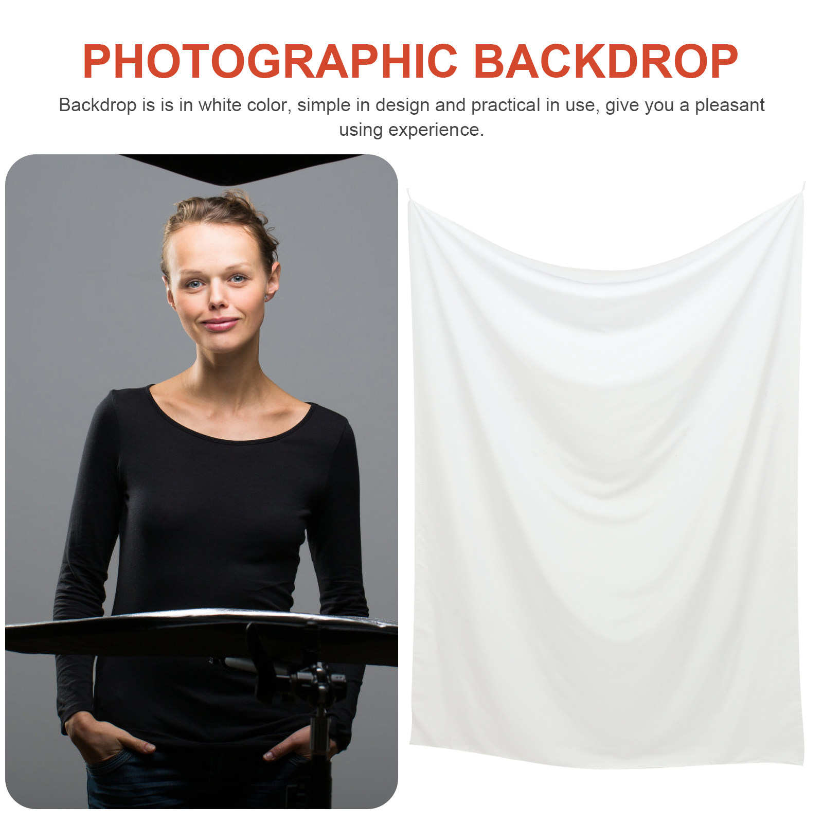 白い写真撮影用背景布 プレミアムポリエステル素材 軽量折りた - Photography Lighting Weight Bags のレビューと価格