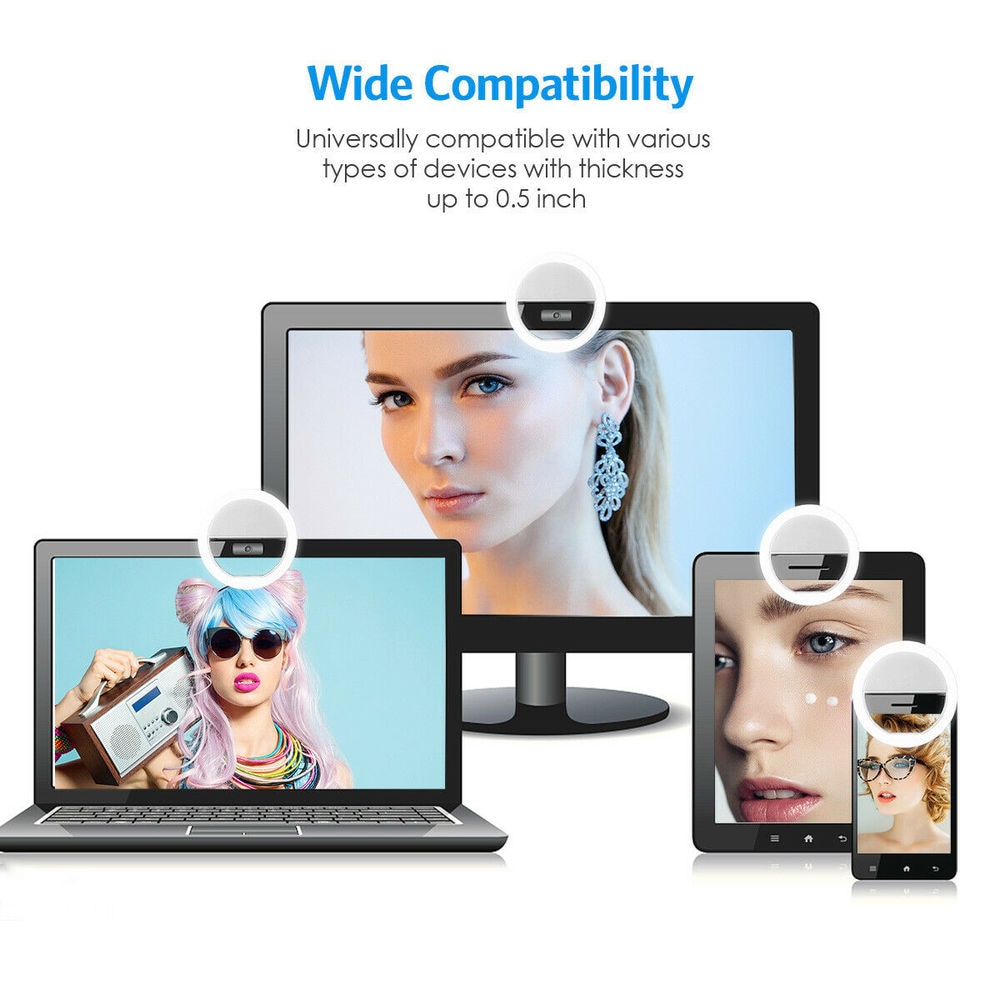 USB充電式LEDリングライト,電話クリップ,写真,ビデオ, - Photography Lighting Indoor のレビューと価格