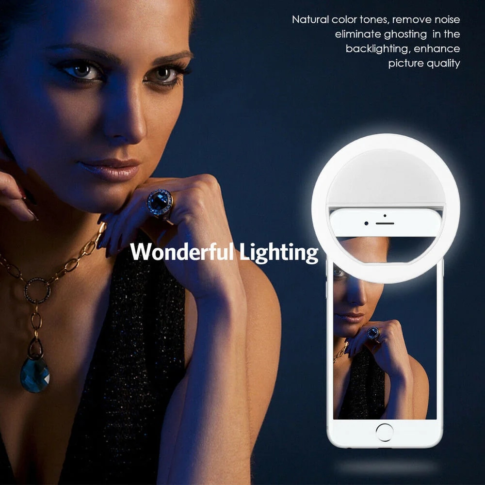 USB充電式LEDリングライト,電話クリップ,写真,ビデオ, - Photography Lighting Indoor のレビューと価格