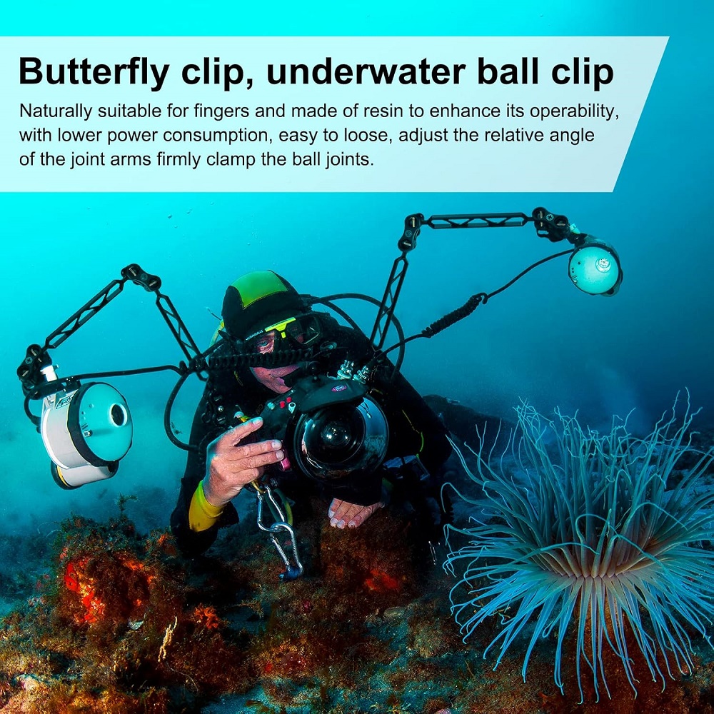 Mcoplus バタフライクリップ ダイビング必須アクセサリ - Photography Lighting Essentials のレビューと価格