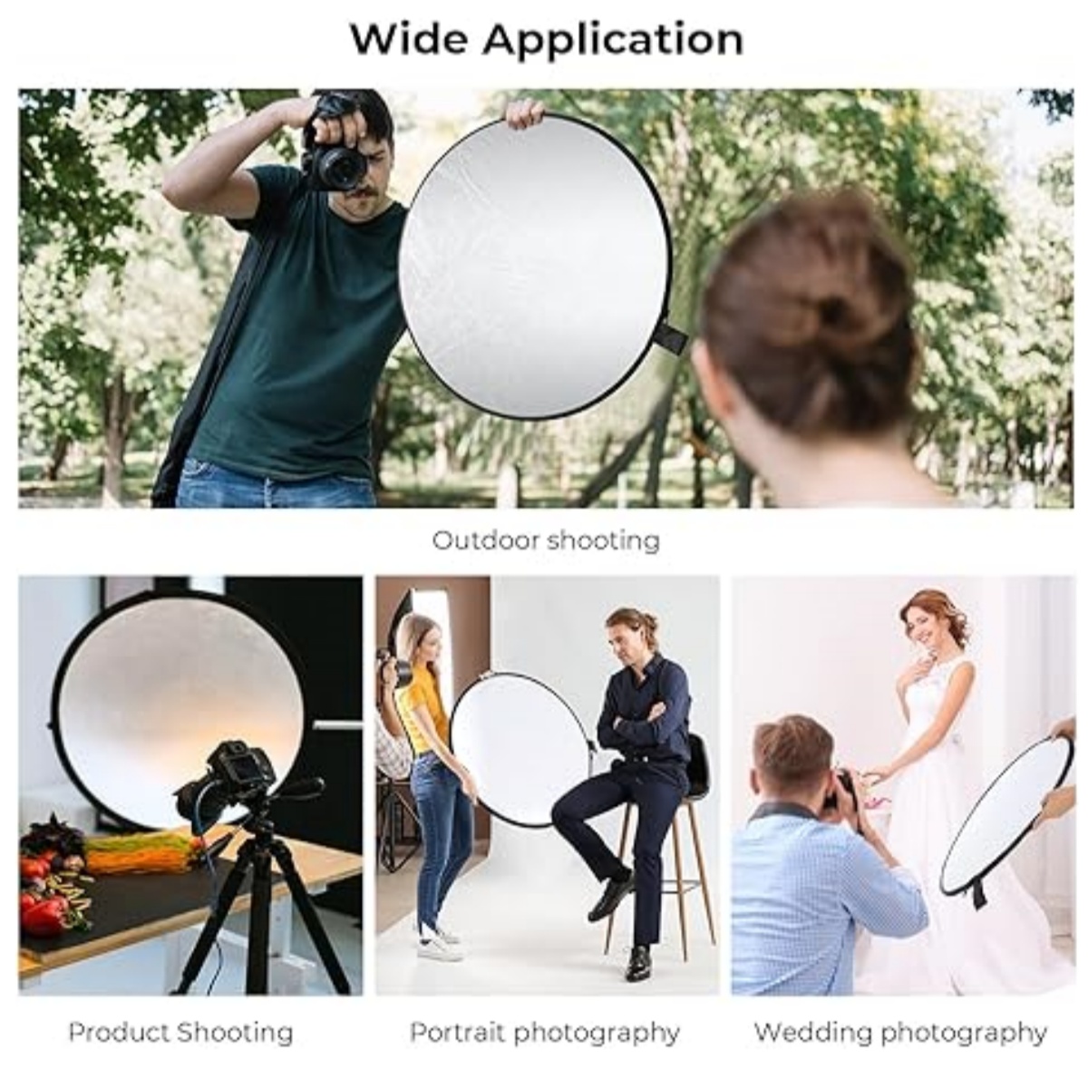 Huanyingbjb-ポータブル写真リフレクター,丸い折り - Photography Lighting For Outdoors のレビューと価格