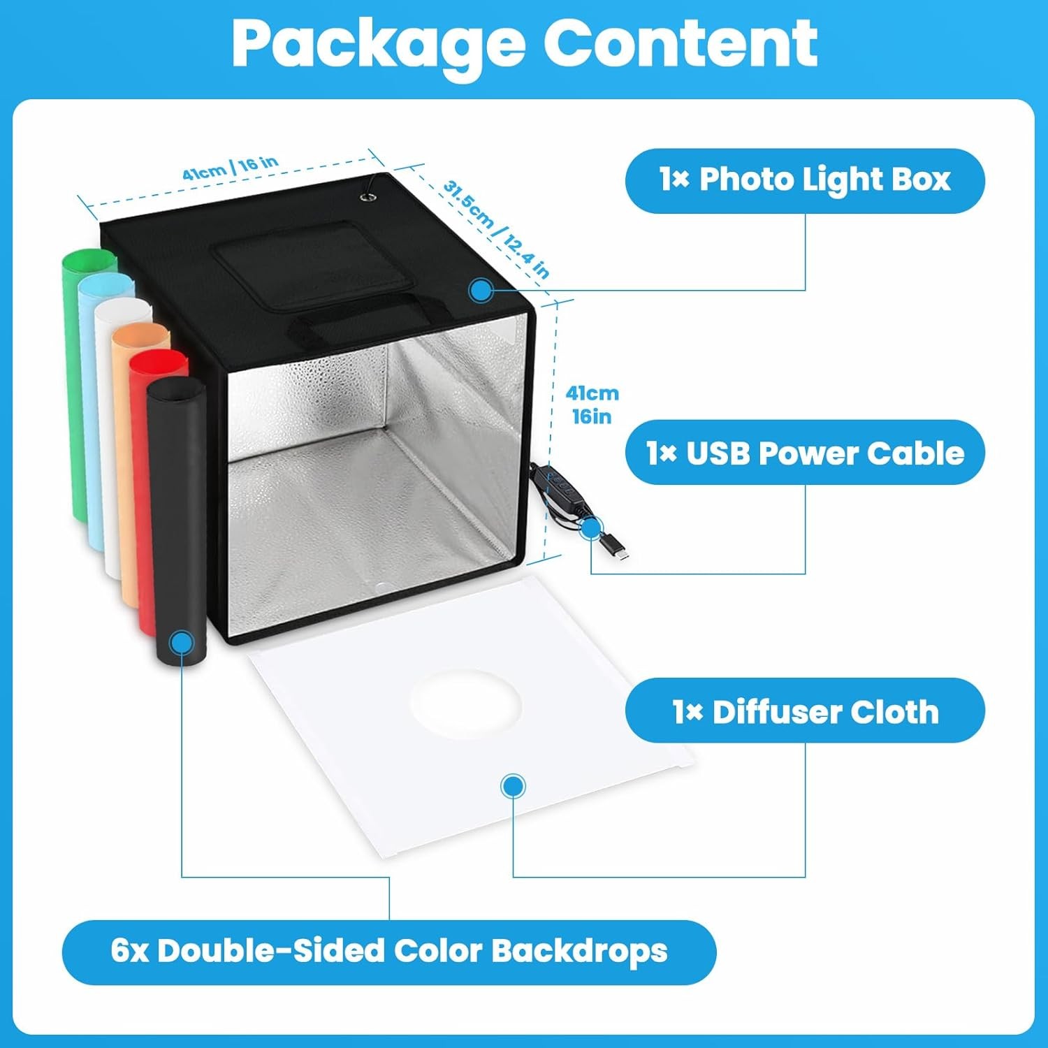 ライトボックス、ライトボックス写真撮影、16インチ×16イン - Photography Lightning のレビューと価格