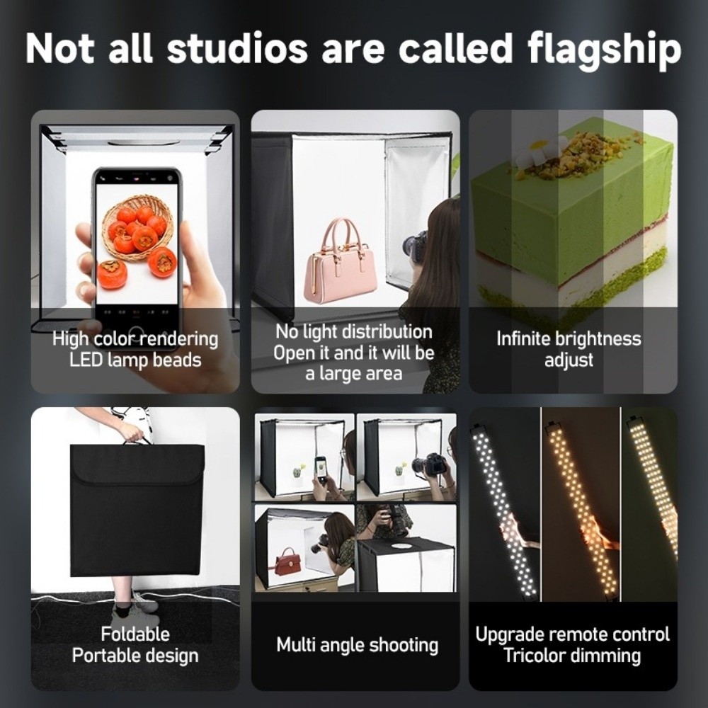 45/65cm LED ソフトライトボックス ミニ 背景付き - Photography Lighting And Background のレビューと価格
