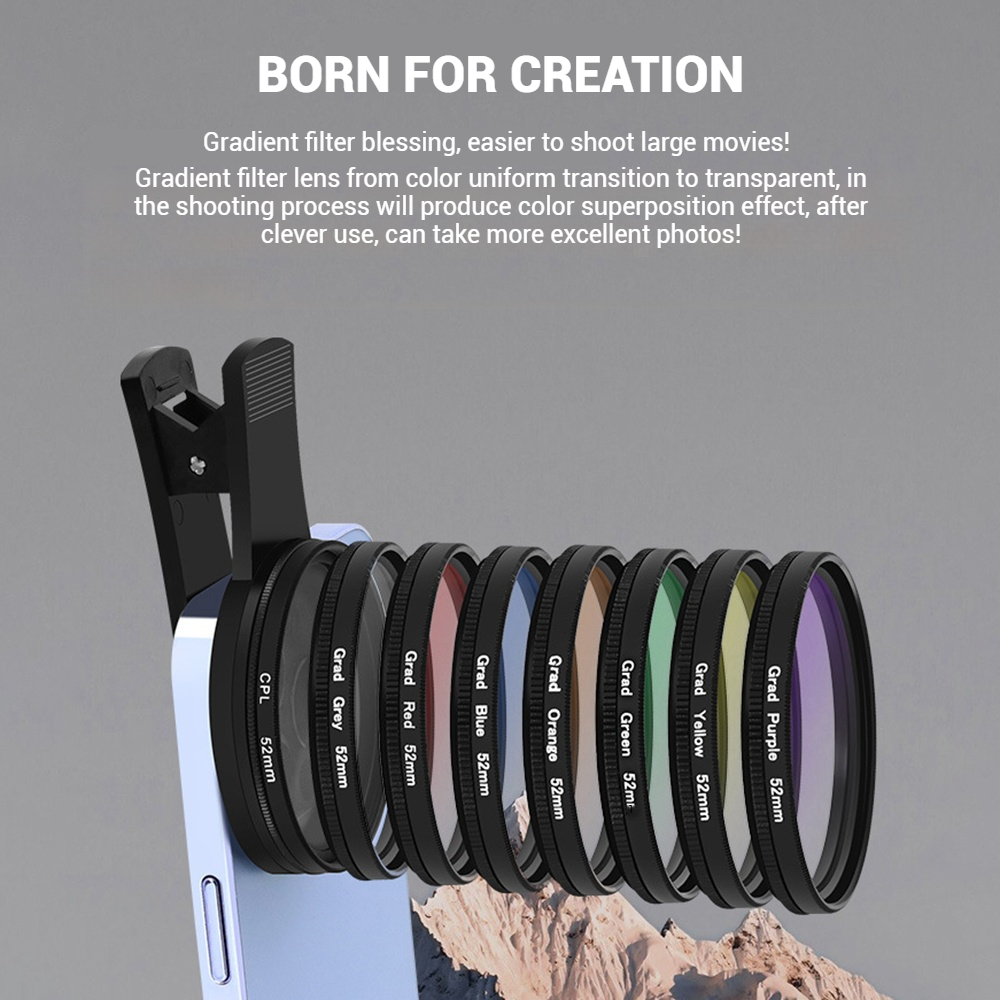 52mm クリップオンスマートフォンカメラフィルターキット  - Photography Lighting Beginners のレビューと価格