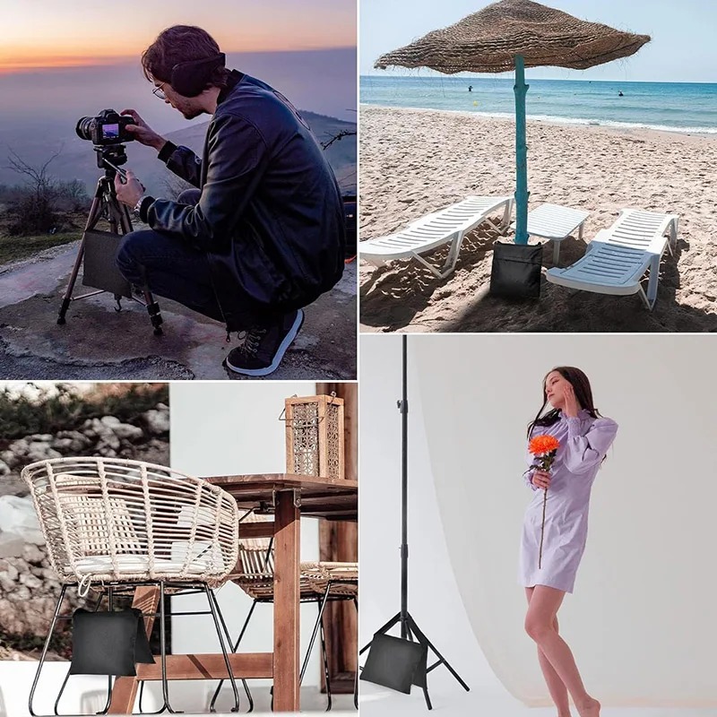 4 個/2 個/1 個黒土嚢重量バッグ写真スタジオビデオスタ - Photography Lighting Weight Bags のレビューと価格