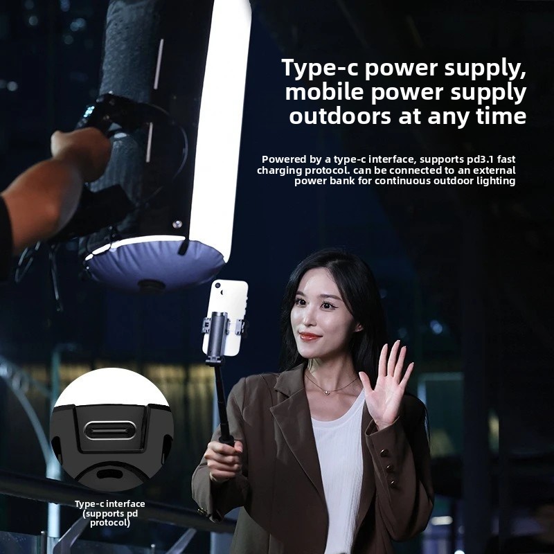 大型白色ガス柱ランプ、デュアルカラー温度、フィルライト、ライ - Photography Lighting For Outdoors のレビューと価格