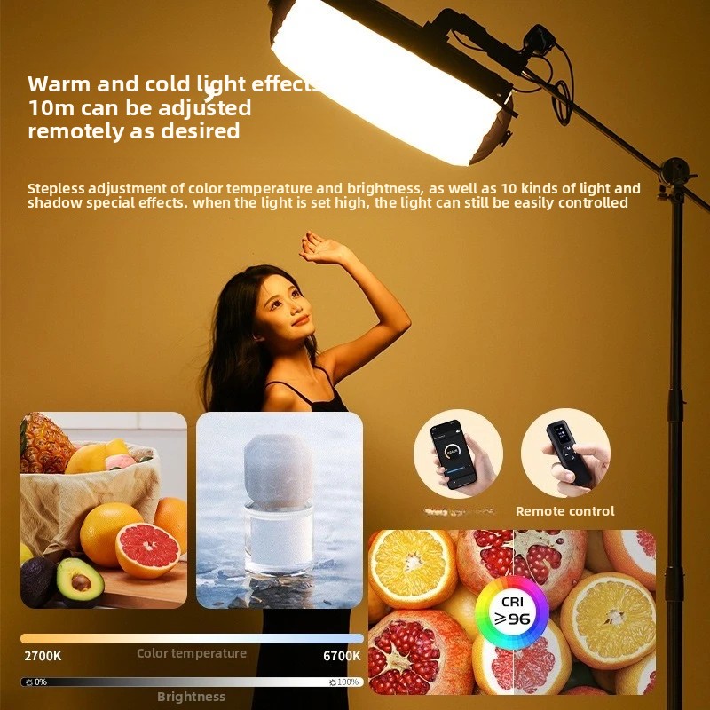 大型白色ガス柱ランプ、デュアルカラー温度、フィルライト、ライ - Photography Lighting For Outdoors のレビューと価格