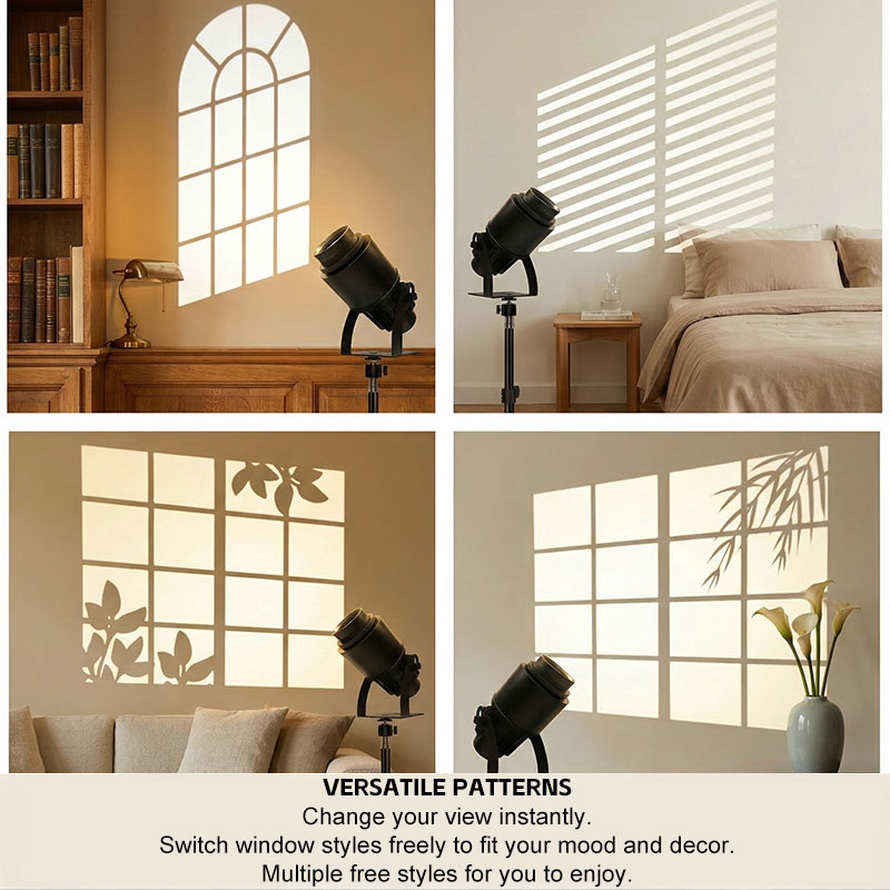15W仮想窓投影ランプLED撮影ライト影背景寝室雰囲気ライト - Photography Lighting And Background のレビューと価格