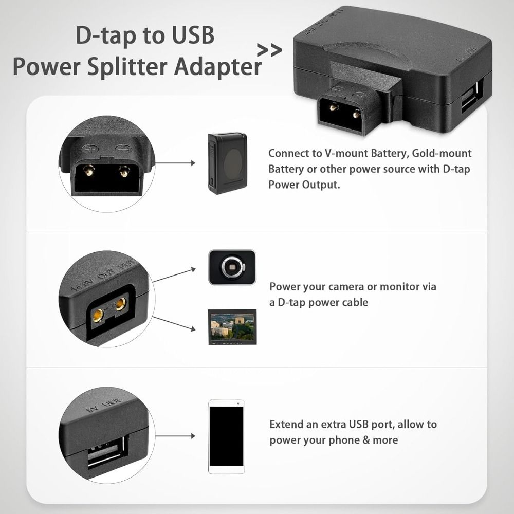 11V-17V D タップから USB アダプターへの 5V - V Mount Battery のレビューと価格