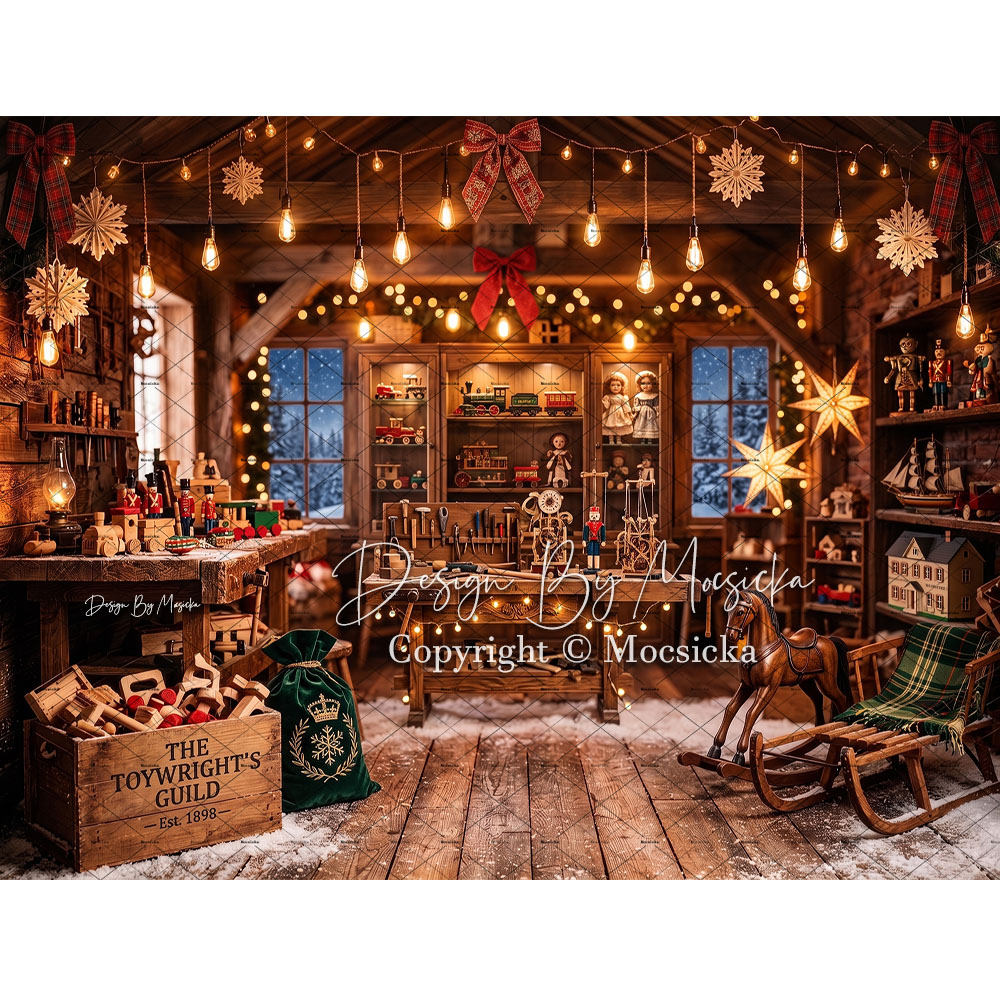 モクシカ サンタクロース おもちゃ工房 背景写真 クリスマス - Photography Lighting Workshops のレビューと価格