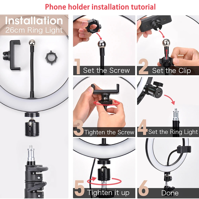 16/26/33cm自撮りリングライト写真撮影用フィルライト - Photography Lighting Product のレビューと価格