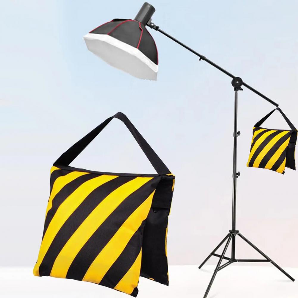 ストライプ柄写真撮影用サンドバッグ、ヘビーデューティー、空の - Photography Lighting Weight Bags のレビューと価格