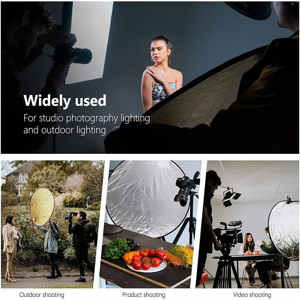 ポータブル 5 in 1 折りたたみ式写真撮影用リフレクター - Photography Lighting For Outdoors のレビューと価格