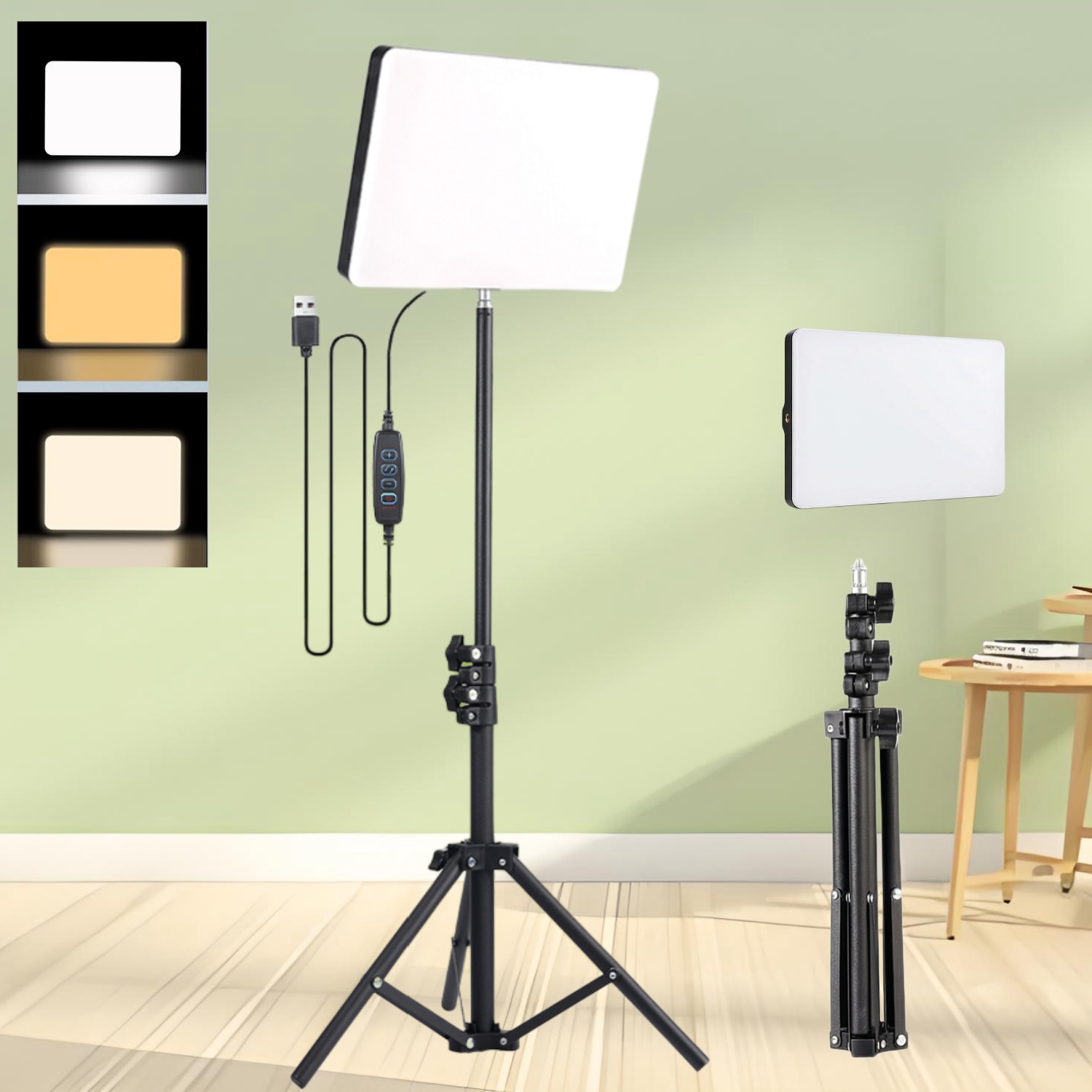 ライブストリーミング用リングライトセット：10インチ3色調整 - Photography Lighting Product のレビューと価格