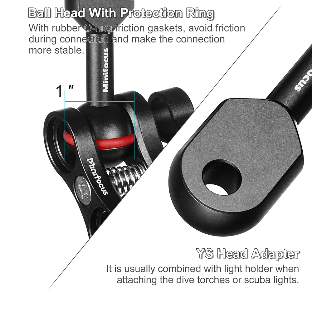 ダイビング懐中電灯用ヘッドクリップボール、クランプジョイント - Photography Lighting Essentials のレビューと価格